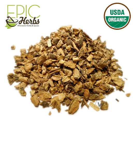 Gentian Root Cut & Sifted, Certified Organic - 1 lb