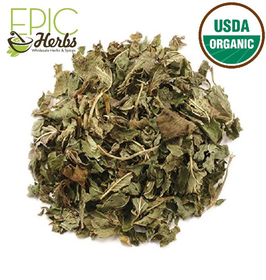 Lemon Balm Leaf Cut & Sifted, Certified Organic - 1 lb