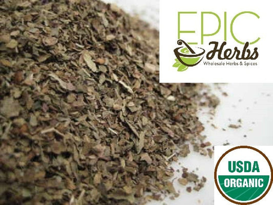 Basil Leaf Cut & Sifted, Certified Organic - 1 lb