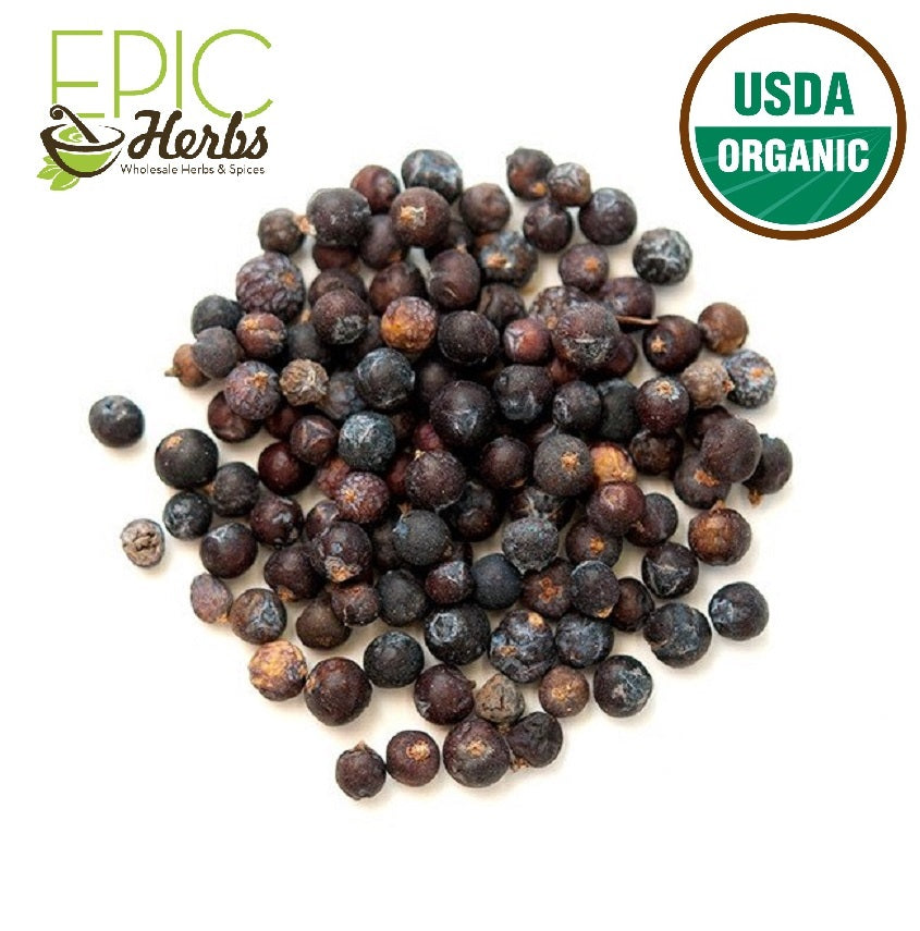 Juniper Berries Whole, Certified Organic - 1 lb