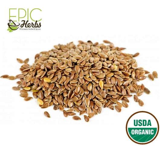 Flax Seed Whole, Certified Organic - 1 lb