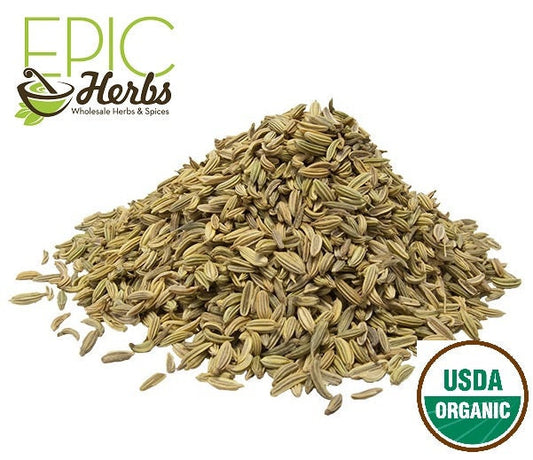 Fennel Seed Whole, Certified Organic - 1 lb