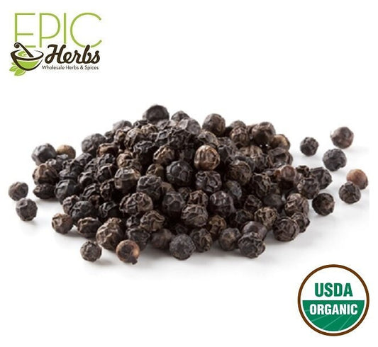 Pepper Black Whole, Certified Organic - 1 lb